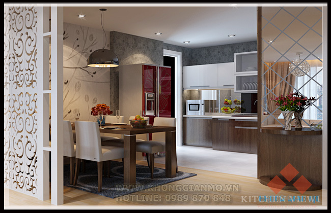 Thiết kế nội thất chung cư Lanmak - Lê Đức Thọ - Phòng Bếp